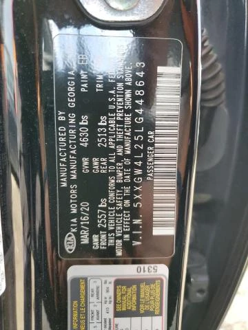 Photo 11 VIN: 5XXGW4L25LG448643 - KIA OPTIMA SX 