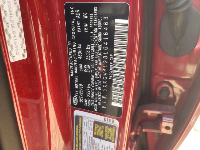 Photo 9 VIN: 5XXGW4L28LG416463 - KIA OPTIMA SX 