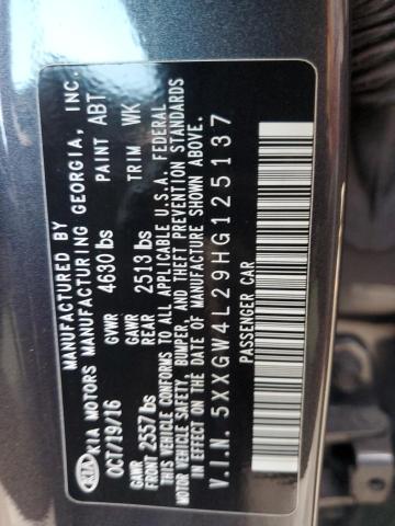 Photo 12 VIN: 5XXGW4L29HG125137 - KIA OPTIMA 