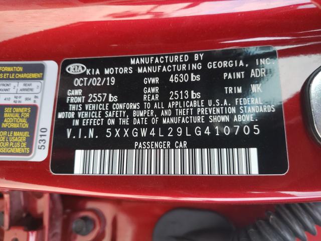 Photo 9 VIN: 5XXGW4L29LG410705 - KIA OPTIMA SX 