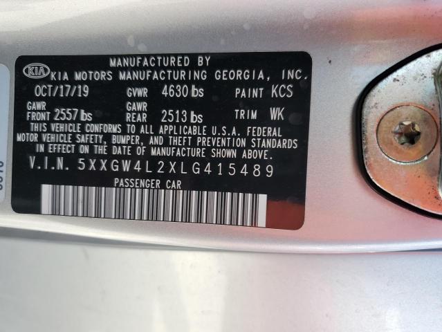 Photo 12 VIN: 5XXGW4L2XLG415489 - KIA OPTIMA SX 