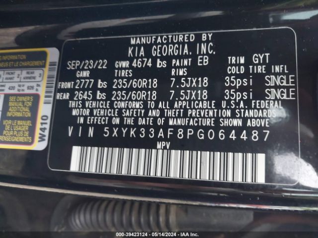 Photo 8 VIN: 5XYK33AF8PG064487 - KIA SPORTAGE 