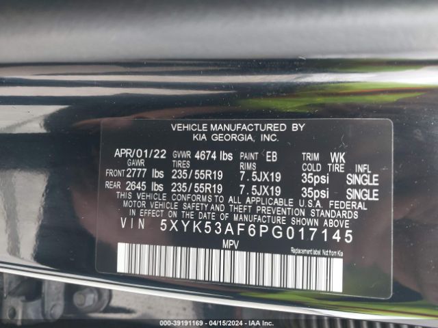 Photo 8 VIN: 5XYK53AF6PG017145 - KIA SPORTAGE 