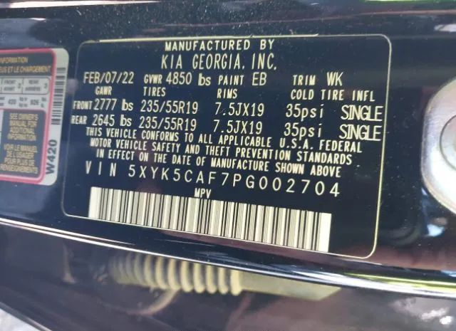 Photo 8 VIN: 5XYK5CAF7PG002704 - KIA SPORTAGE 