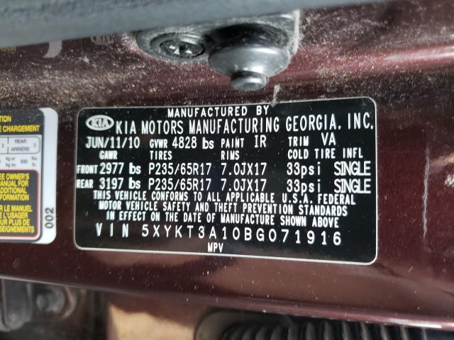 Photo 9 VIN: 5XYKT3A10BG071916 - KIA SORENTO 