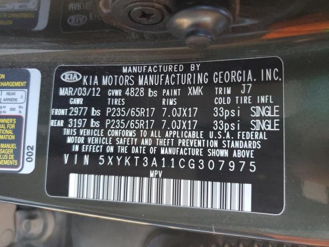 Photo 12 VIN: 5XYKT3A11CG307975 - KIA SORENTO BA 