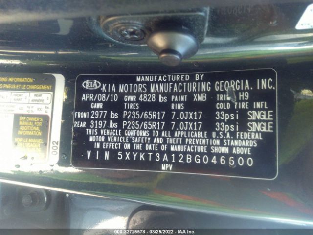 Photo 8 VIN: 5XYKT3A12BG046600 - KIA SORENTO 