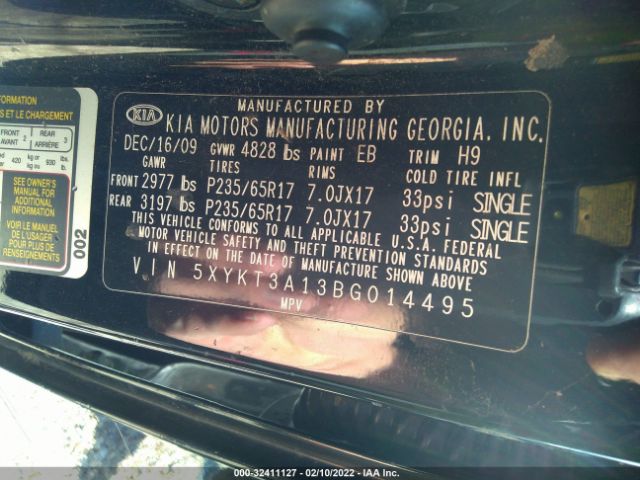 Photo 8 VIN: 5XYKT3A13BG014495 - KIA SORENTO 