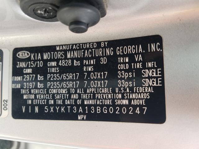 Photo 9 VIN: 5XYKT3A13BG020247 - KIA SORENTO BA 