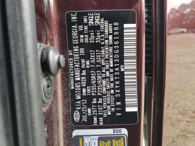 Photo 11 VIN: 5XYKT3A13DG361988 - KIA SORENTO LX 