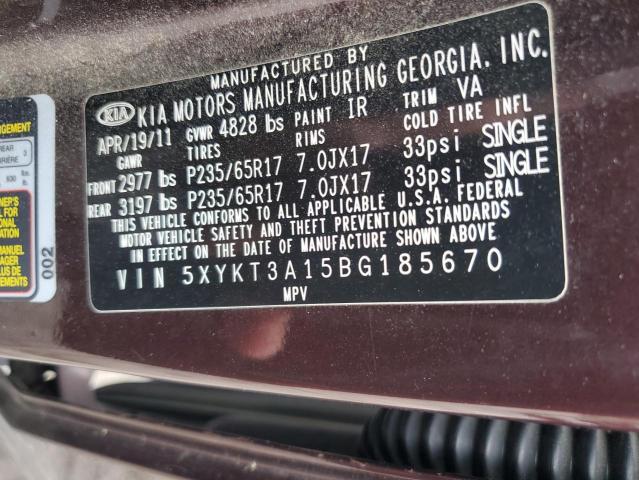 Photo 11 VIN: 5XYKT3A15BG185670 - KIA SORENTO 