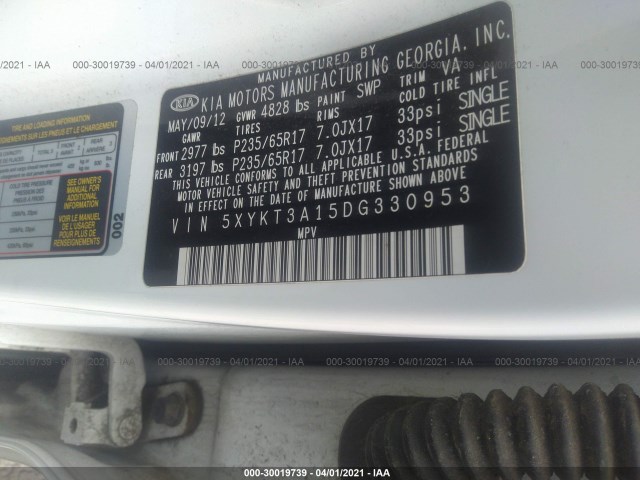 Photo 8 VIN: 5XYKT3A15DG330953 - KIA SORENTO 