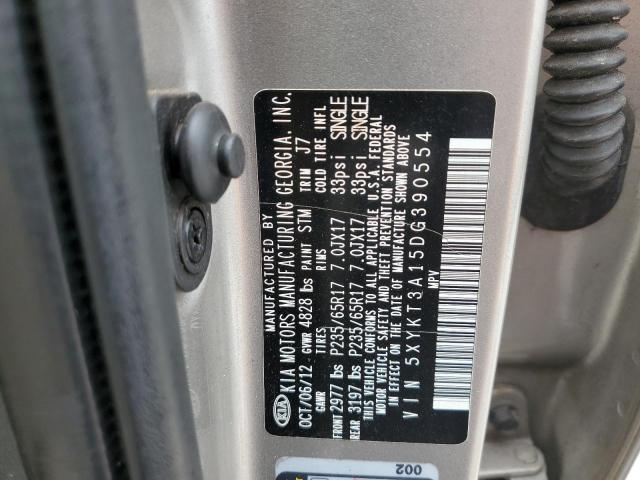 Photo 12 VIN: 5XYKT3A15DG390554 - KIA SORENTO LX 