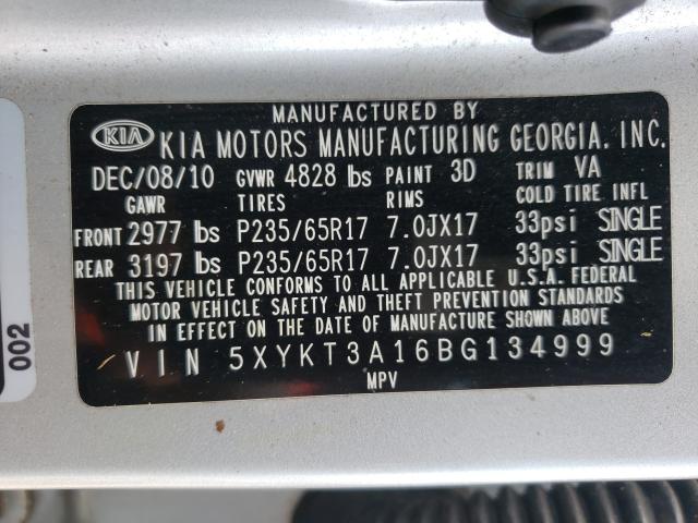 Photo 9 VIN: 5XYKT3A16BG134999 - KIA SORENTO BA 