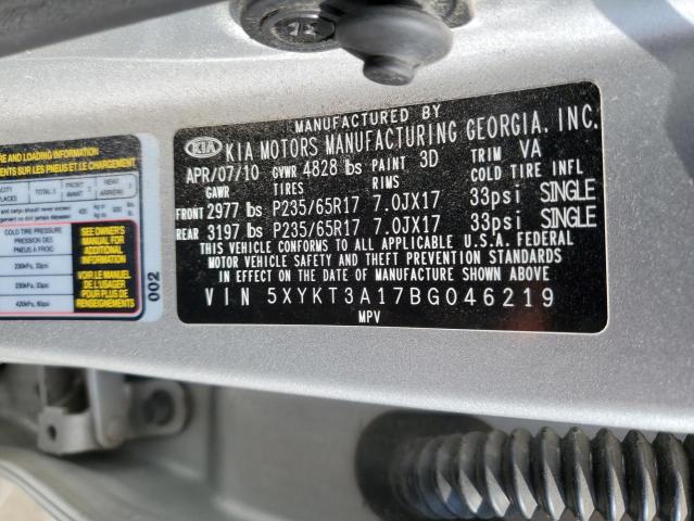 Photo 11 VIN: 5XYKT3A17BG046219 - KIA SORENTO 