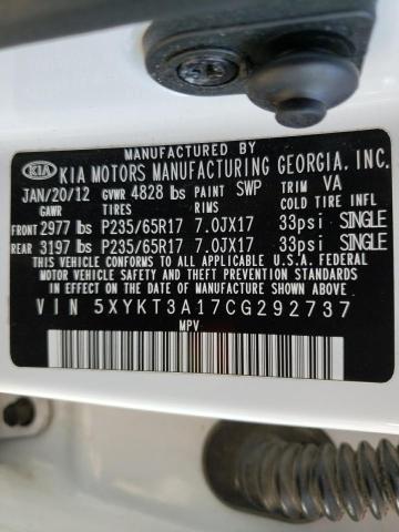 Photo 9 VIN: 5XYKT3A17CG292737 - KIA SORENTO BA 