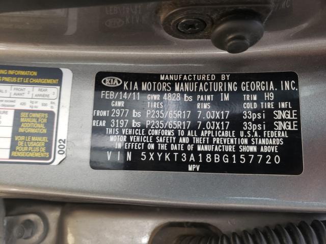 Photo 9 VIN: 5XYKT3A18BG157720 - KIA SORENTO BA 