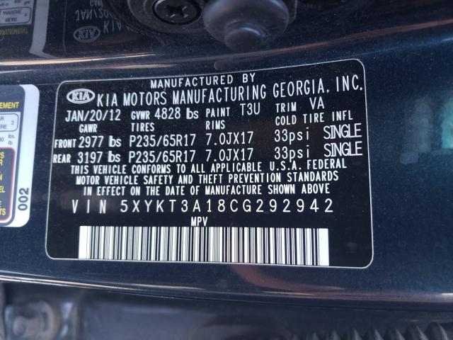 Photo 9 VIN: 5XYKT3A18CG292942 - KIA SORENTO BA 