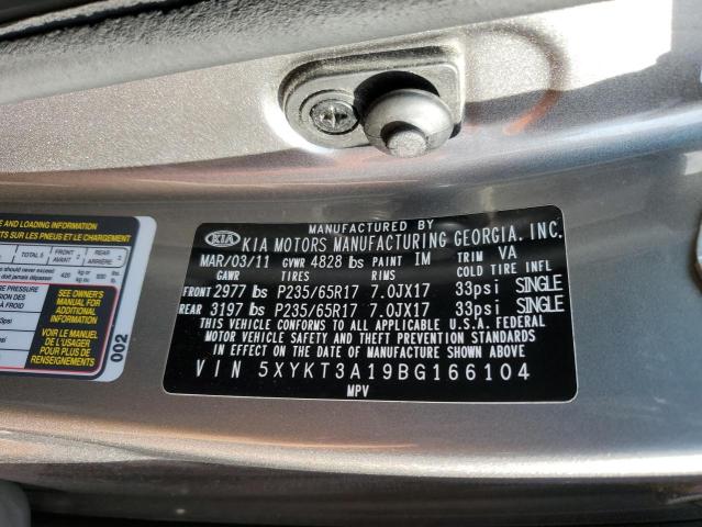 Photo 12 VIN: 5XYKT3A19BG166104 - KIA SORENTO 