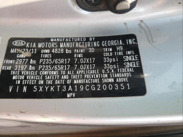 Photo 9 VIN: 5XYKT3A19CG200351 - KIA SORENTO BA 