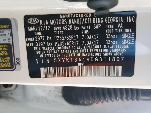 Photo 11 VIN: 5XYKT3A19DG311807 - KIA SORENTO LX 