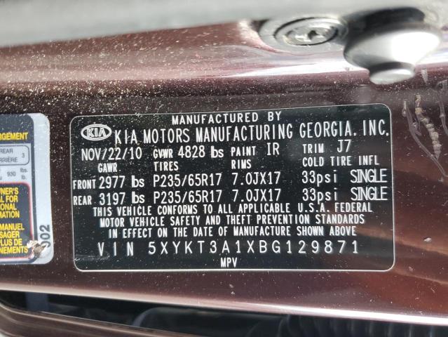 Photo 12 VIN: 5XYKT3A1XBG129871 - KIA SORENTO BA 