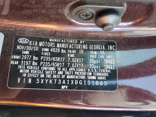 Photo 11 VIN: 5XYKT3A1XBG131605 - KIA SORENTO 