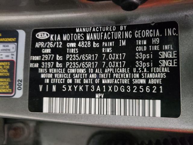 Photo 9 VIN: 5XYKT3A1XDG325621 - KIA SORENTO LX 