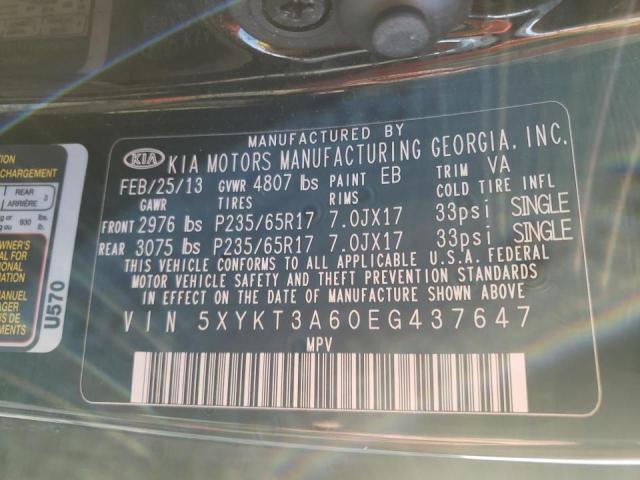 Photo 9 VIN: 5XYKT3A60EG437647 - KIA SORENTO LX 