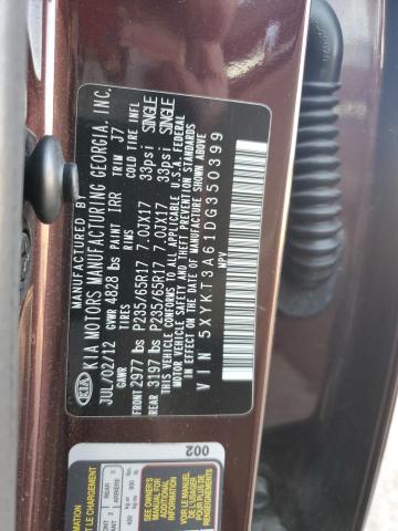 Photo 12 VIN: 5XYKT3A61DG350399 - KIA SORENTO LX 