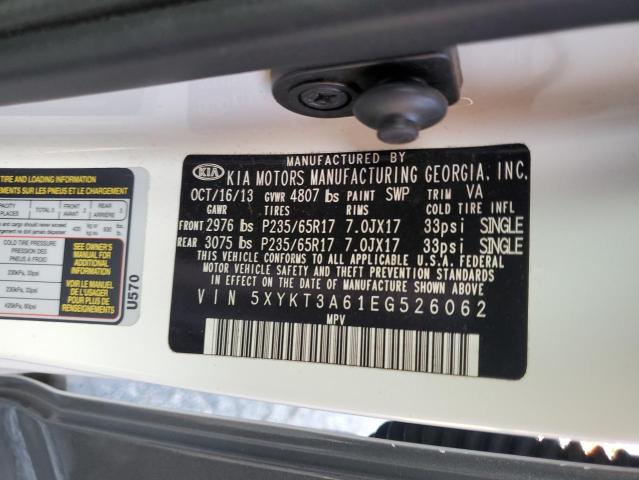 Photo 11 VIN: 5XYKT3A61EG526062 - KIA SORENTO LX 