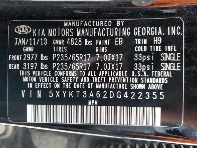 Photo 12 VIN: 5XYKT3A62DG422355 - KIA SORENTO LX 