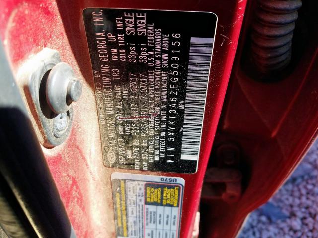 Photo 9 VIN: 5XYKT3A62EG509156 - KIA SORENTO LX 