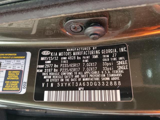 Photo 12 VIN: 5XYKT3A63DG332888 - KIA SORENTO LX 