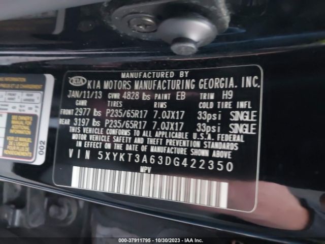 Photo 8 VIN: 5XYKT3A63DG422350 - KIA SORENTO 