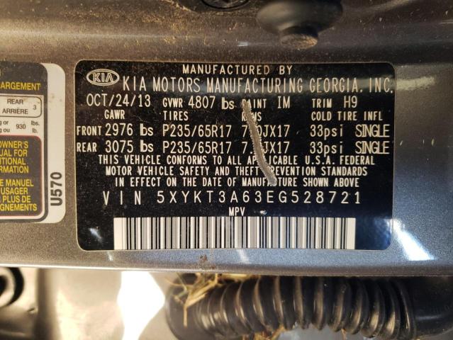 Photo 12 VIN: 5XYKT3A63EG528721 - KIA SORENTO LX 