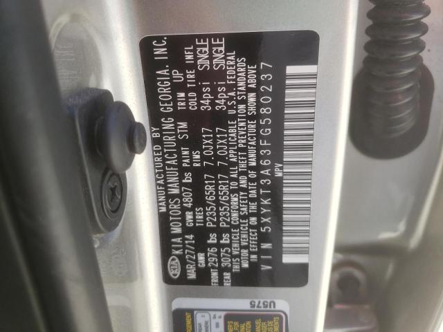 Photo 9 VIN: 5XYKT3A63FG580237 - KIA SORENTO LX 