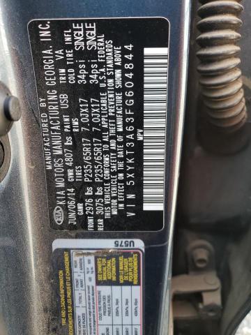 Photo 12 VIN: 5XYKT3A63FG604844 - KIA SORENTO LX 