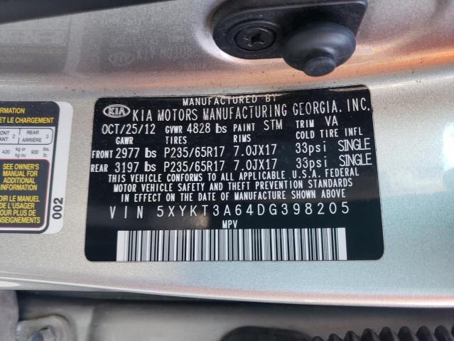 Photo 9 VIN: 5XYKT3A64DG398205 - KIA SORENTO LX 