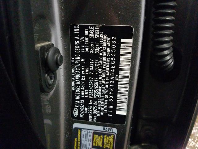 Photo 9 VIN: 5XYKT3A64EG535032 - KIA SORENTO LX 