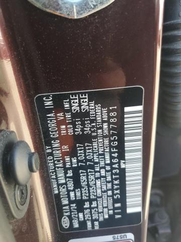 Photo 12 VIN: 5XYKT3A64FG577881 - KIA SORENTO LX 