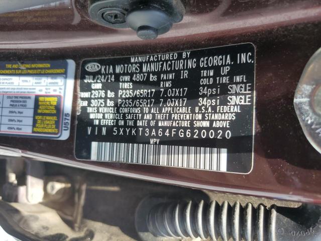 Photo 13 VIN: 5XYKT3A64FG620020 - KIA SORENTO 