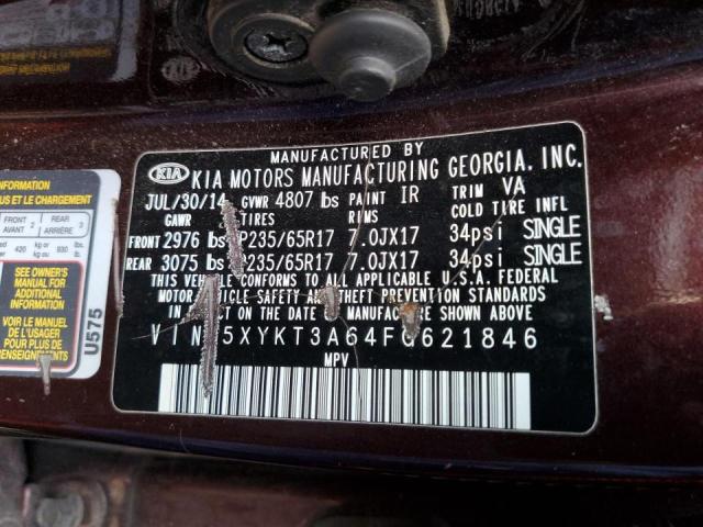 Photo 12 VIN: 5XYKT3A64FG621846 - KIA SORENTO 