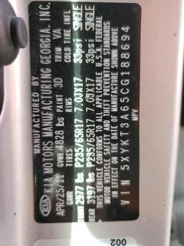 Photo 12 VIN: 5XYKT3A65CG188694 - KIA SORENTO 