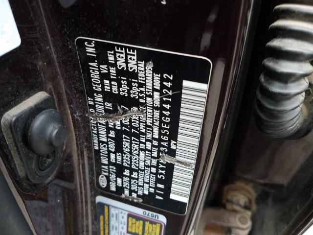 Photo 9 VIN: 5XYKT3A65EG441242 - KIA SORENTO LX 