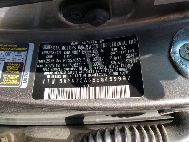 Photo 9 VIN: 5XYKT3A65EG459997 - KIA SORENTO LX 