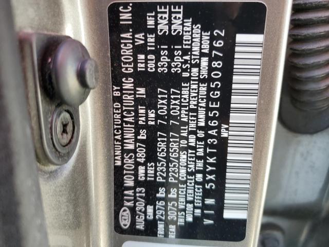 Photo 9 VIN: 5XYKT3A65EG508762 - KIA SORENTO LX 