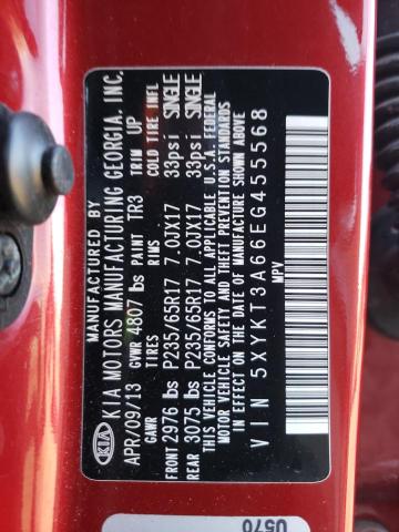 Photo 12 VIN: 5XYKT3A66EG455568 - KIA SORENTO 