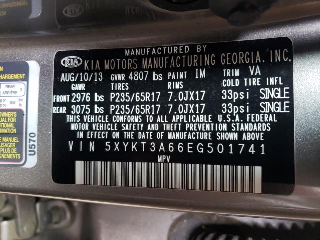 Photo 9 VIN: 5XYKT3A66EG501741 - KIA SORENTO 