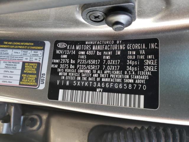 Photo 9 VIN: 5XYKT3A66FG658770 - KIA SORENTO LX 